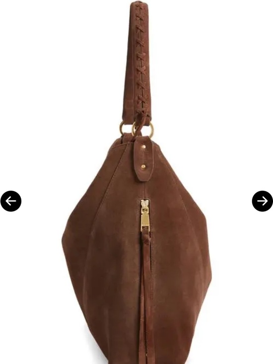 Rebecca Minkoff Brown Suede Hobo Bag with Braided Handle - Picture 4 of 6